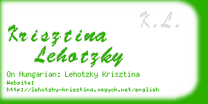 krisztina lehotzky business card